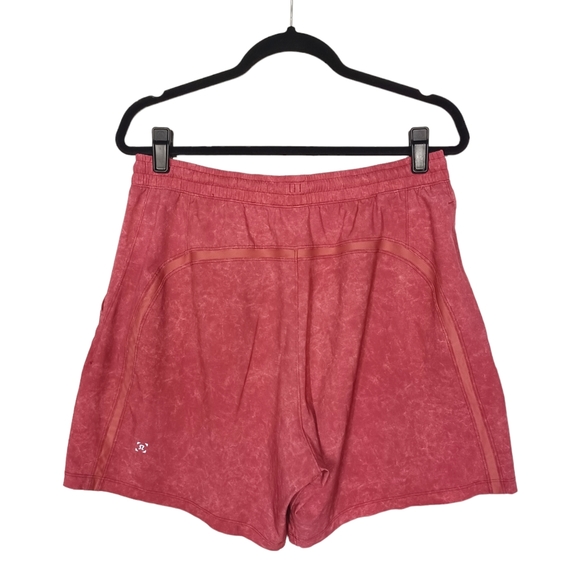 lululemon athletica Pants - LULULEMON Rosewood  Pink Stretchy Waistband Stone Wash Athletic Shorts Large